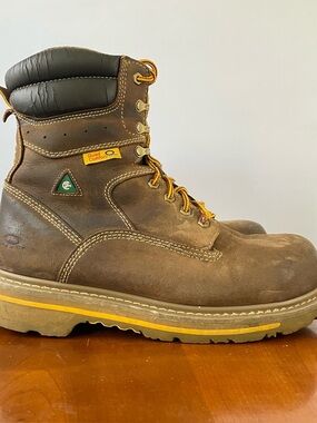 Dakota Brown Leather Quad Comfort Work Boots | US 11